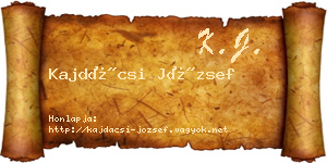 Kajdácsi József névjegykártya